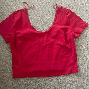 Dark Red lululemon align tee